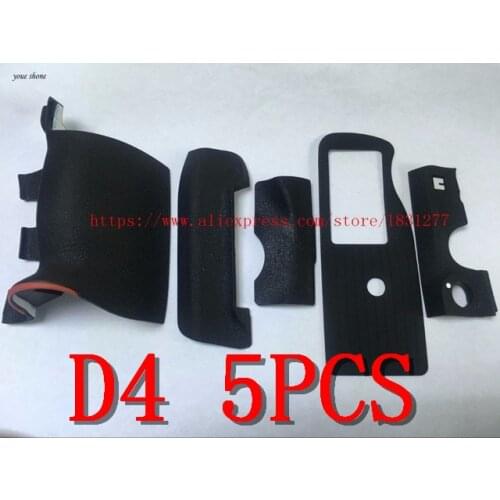 D4 Body Rubber a set of 5 PCS Grip thumb front shell bottom left camera repair parts For Nikon d4s SLR free versan