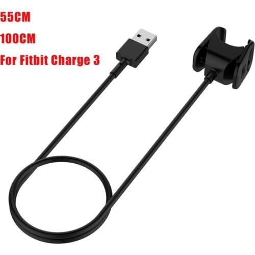 DHL 100PCS New USB Charger Charging Clip Cable Cord Dock Cradle For Fitbit Charge 3 Tracker Drop Ship
