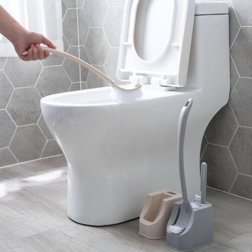 Long Handle Double Head Toilet Brush Set Bathroom Gap Cleaning Brush Household Wash Toilet Brush