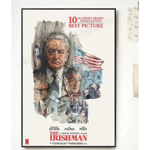 NP139 Home Decor Poster Silk Art The Irishman Movie 5-Wall Sticker Decoration Christmas Gift Classic Fashion