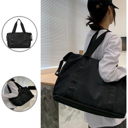 Easy Store Chic Men Women Shoulder Weekender Overnight Bag Practical Tote Gym Bag Wear-Resistant for Sports