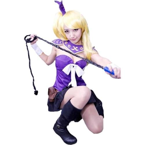Fairy Tail Lucy Heartfilia Cosplay Costume Purple Version Lucy Cosplay Dress 11