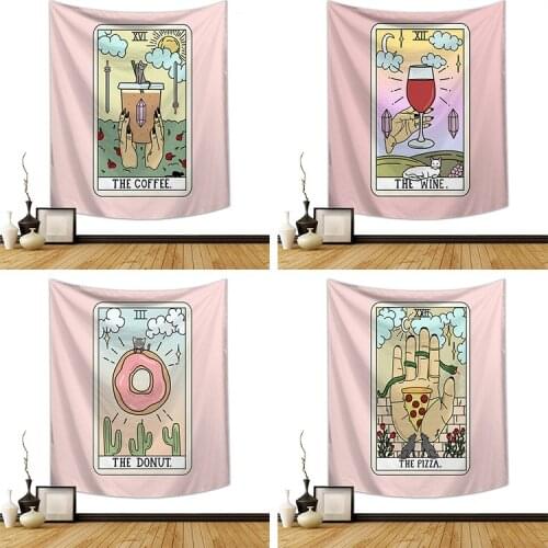 Tarot Tapestry Art Bohemian Wall Hanging Bohemian Printed Microfiber Fabric Home Decoration Bedspread Wall Tapestry