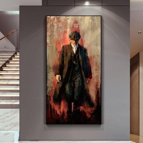 Graffiti Art Paintings Print on Canvas Art Posters and Prints Portrait of Man Modern Abstract Pictures for Living Room Decor