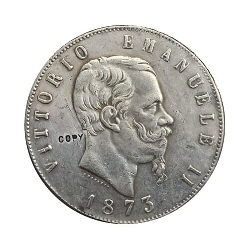Replica 1873 Italy 5 Lire Coins Copy