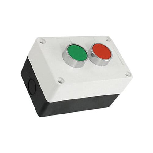 Round Green Red Button NO NC Pushbutton Switch Station AC 400V 10A