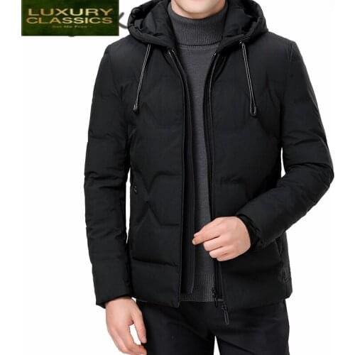 Jacket 2021 Fashion Winter Men Cuck Down Jackets Male Thick Warm Coats Hooded Slim Parkas Casaco Masculino Hiver 1886005