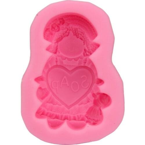 Little princess little girl silicone mold chocolate mousse cake mold plaster glue soap base mold