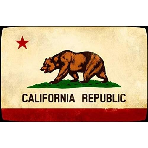 California Republic Bear Tin Metal Sign Bear Poster Cafe Decor Bar Pub 8x12 Inch