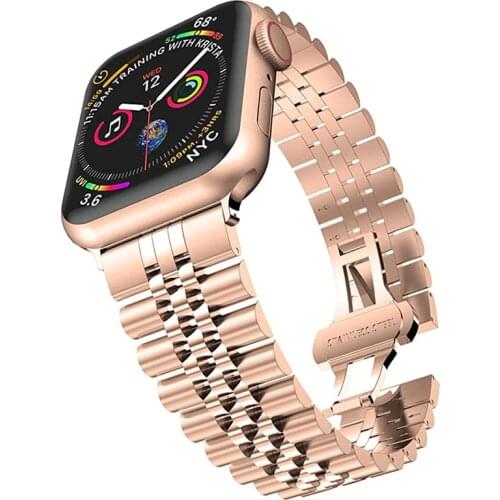 Stainless Steel Strap For Apple Watch SE Band 40mm 44mm Series 6 Bracelet For Applewatch 3 42mm 38mm iWatch 5 4 Watchbands Metal