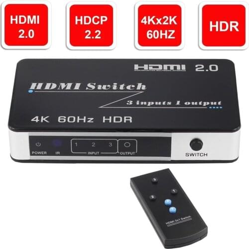 Mini HDMI 2.0 Switch HDR HDCP 2.2 3x1 5x1 HDMI Switch 2.0 4K HDMI Switch HUB Box 3 / 5 Port HDMI Switch Switcher 4K for PS4 Pro
