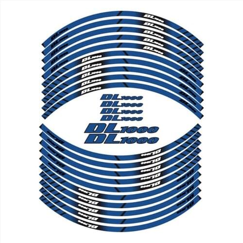 Motorcycle Tire LOGO Stickers Front Rear Wheel Film Border Reflective Waterproof Decals Sticker For SUZUKI DL1000 DL 1000 dl1000
