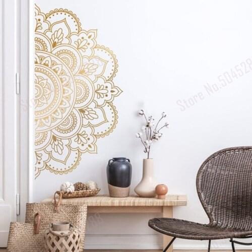 Wall Decal Wall Sticker Living Room Mandala Hallway Ornament Boho Style Bedroom Yoga Vinyl Sticker Headboard Master Bedroom Z753