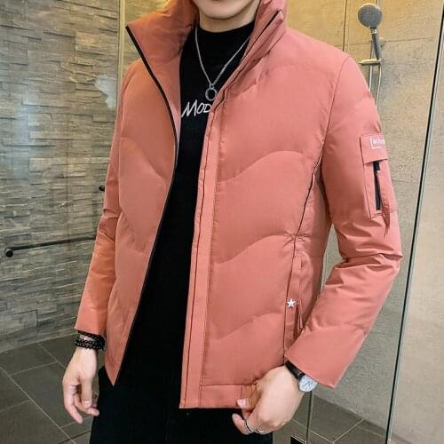 2019 New Autumn Winter Mens Parka Coat Stand Collar Casual Men Coat Warm Big Size M-3XL Thick Parkas Outwear M010