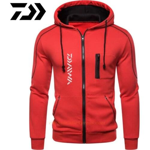 Daiwa 2021 New Fishing Jacket Men Hoodie Sweatshirt Men Fishing Clothes Zipper Multi-pocket Fishing Shirt Fishing Clothing