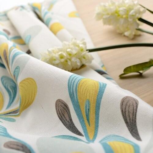 Factory Direct Curtain Cloth Modern Simple European Curtain Polyester Cotton Printing Curtain Window Yarn