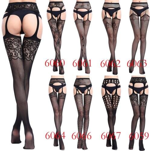 Sexy Womens Lingerie Net Lace Top Garter Belt Thigh Stocking Pantyhose Stocking Belt Stockings Women Stockings With Belt Set