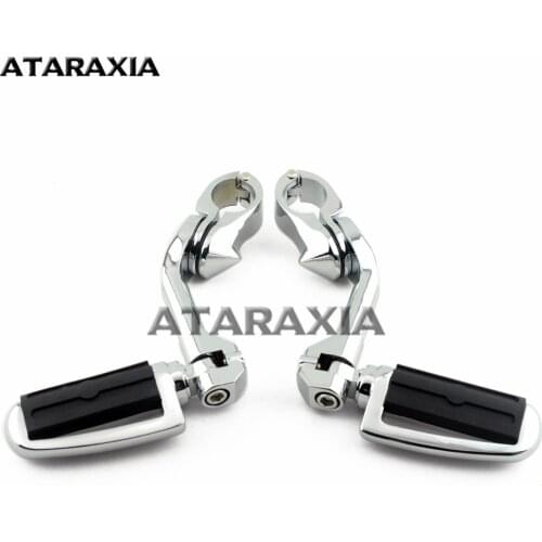 Motorcycle Foot Pegs Highway Pedals Footrest 32mm 1-1/4" Footrest Mount Kits For Harley Touring Road Electra Street Glide FLHR