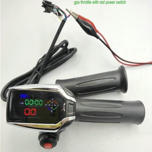 HALF throttle 24v36v48v60v72v+GPS+LED display+switch/lock rolling grips accelerator for electric bike MTB tricycle scooter PART