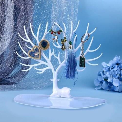 Antler Tree Jewelry Hanging Organizer Rack Earrings Necklace Ring Display Stand Tree-Shaped Jewelry Storage Box