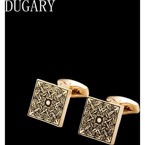 DUGARY Luxury shirt cufflinks for mens Brand cuff buttons cuff links High Quality Square wedding abotoaduras Jewelry gemelos