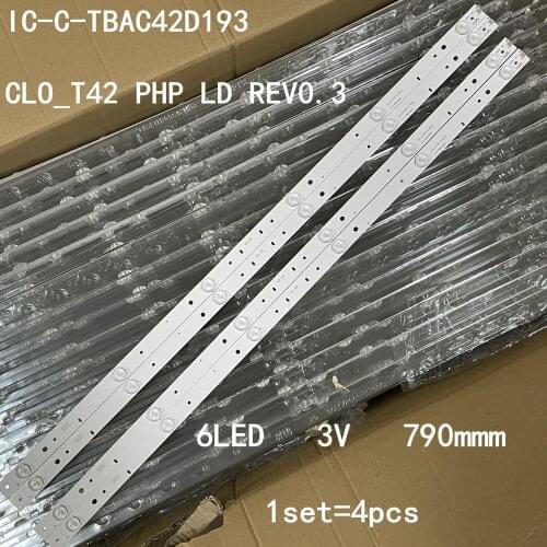 LED Backlight strip 6 amp for PHILIPS 42'' TV IC-C-TBAC42D193 CLO_T42 PHP LD REV0.3 42PFL3188H/12 TPT420H2 6V/LED