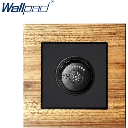 LED Dimmer Switches Wallpad Luxury Wall Light Switch Wooden Panel Knob Switches Interrupteur
