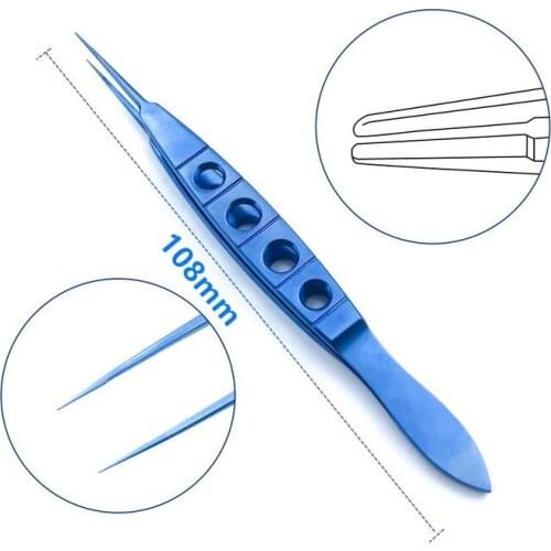 Titanium Tweezers Tying Forcep 0.3mm Tips ophthalmic Eye Surgical Instrument
