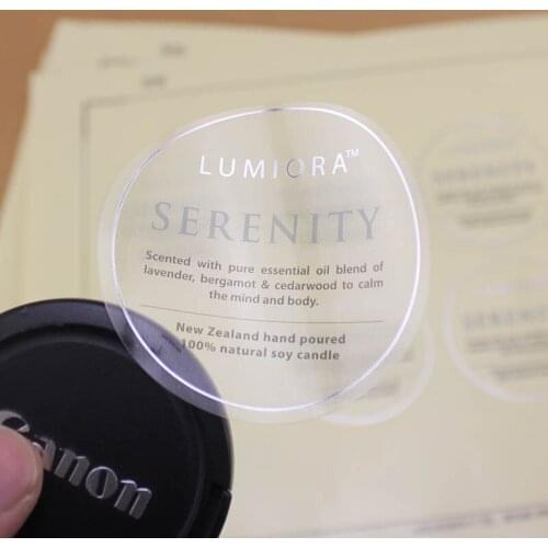 High quality silver foil PET label, custom waterproof campany logo name label