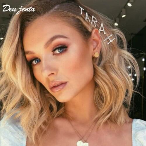 Fashion Crystal 26 Letter Hair Clip DIY Name Hair pins Accessory British Style Word Bobby Pins Jewelry Barrette For Women Girls