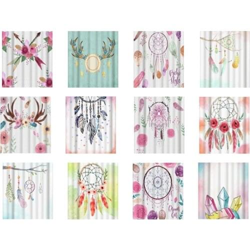Dreamcatcher Bathroom Shower Curtains Dream Catcher Waterproof Curtains Durable Polyester Bath Curtain K0AB