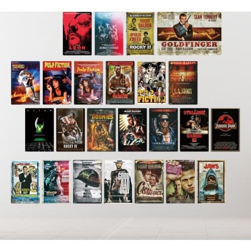 Famous Movie Metal Sign Metal Poster Film Cinema Tin Sign Plaque Metal Vintage Home Wall Decor Public Theater Club Metal Signs