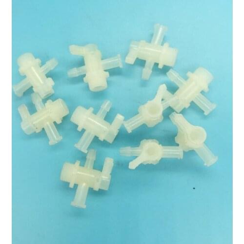 10PCS Flora 3 ways plastic ink valve solvent manual valve for Gongzheng Wit color Flora LJ3208K LJ320P ink pressure manual valve