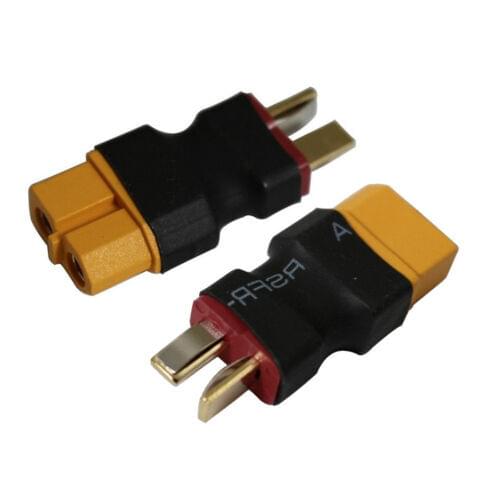 2pcs XT60 Female to Deans T Male Plug Connector No Wires Conversion Adapter f RC