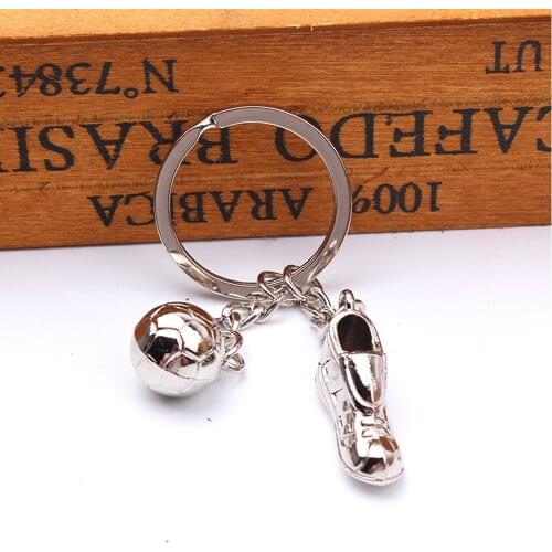 2018 world Metal chain High Quality Soccer model and Football Metal Ring Gift Bag Pendant Chaining gift free shipping