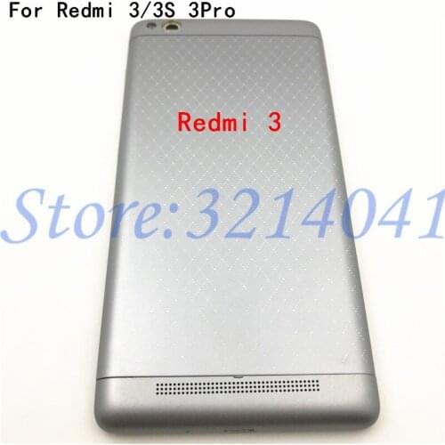 5.0" For Xiaomi Redmi 3 / Redmi 3S 3 Pro Back Battery Door Cover Housing +Camera Glass Lens+Power Volume Button