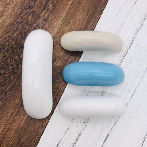 8pcs Modern Simple Cabinet Door Ceramic Handle Wardrobe Drawer Pulls Cute Moon Cabinet Knobs for Kids Room furniture handles