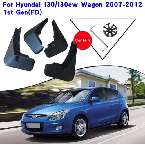 Car Fender Accessories For Hyundai i30 i30cw Wagon 2007-2012 FD Mudguards Splash Guards Fender Mudflaps Car Fender Mud Flaps
