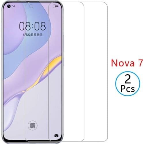 Case for huawei nova 7 cover tempered glass screen protector on nova7 5g 6.53 protective phone coque bag nov mova global safety