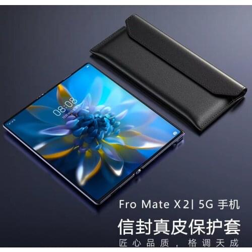 Genuine Leather Case Pouch For Huawei Mate X2 5G Case Pouch For Huawei Mate X2 Phone Case Fro Huawei MateX2 Case