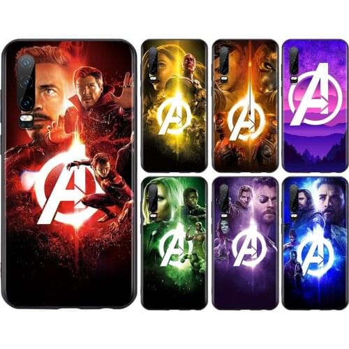 Marvel Avengers Hero Cool For Huawei P50 P40 P30 P20 P10 P9 P8 Lite E Pro Plus Lite Mini 2019 2017 Black Soft Phone Case