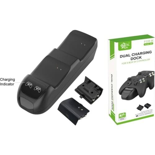 Dual Charging Dock with Rechargeable Battery Pack for Xbox Series X S Wireless Controller Charging Stand Charger Station