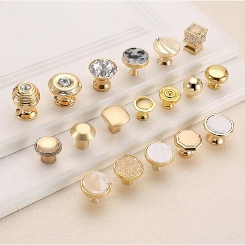 European Bright Gold Drawer Knobs Affordable Luxury Cabinet Handle Cupboard Door Handle Cabinet Handles For Furniture Hardware