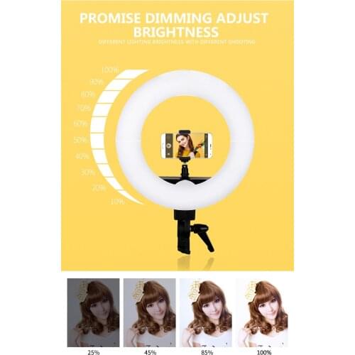 CY 12Inch 5500K LED Photographic Lighting Dimmable Camera Photo/Studio/Phone Photography Ring Light Lamp +free bluetooth control