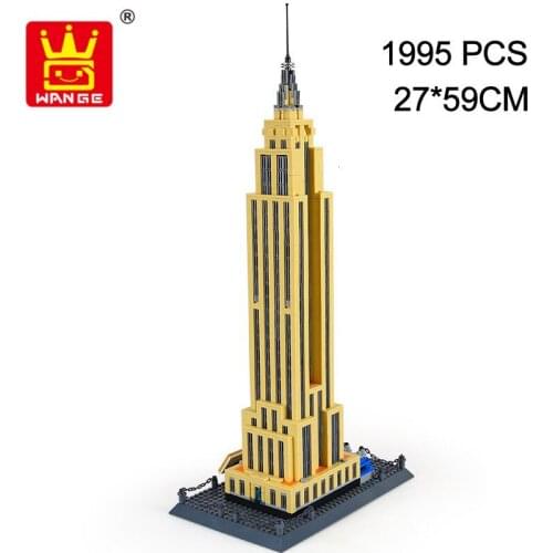 WANGE Blocks DIY Assemble Construction Building Blocks 1995pcs Bricks Empire State Building Of New York Toys For Children Gifts