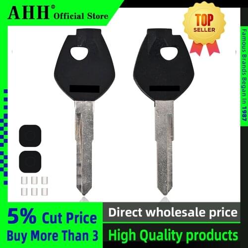 AHH Motorcycle Blade Blank Key magnet Anti-theft For Suzuki AN250 AN400 AN650 Burgman Magnetic Sj50 V125G V125S V50 60 AG50