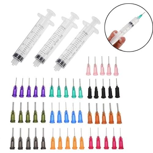 Mayitr New 10CC Dispensing Syringe SMT SMD PCB Solder Paste Adhesive Glue Liquid Dispenser + 50 Dispensing Needles
