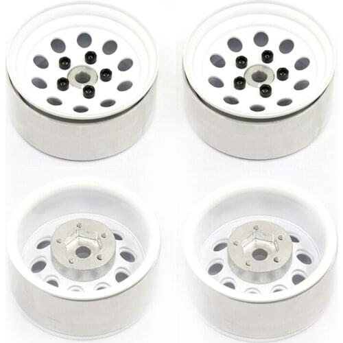 4Pcs Metal 1.9 Beadlock Wheel Rim Hub for 1/10 RC Crawler Car Axial SCX10 II 90046 AXI03007 Traxxas TRX4 RC4WD D90