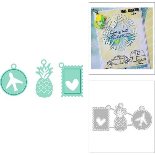 2020 New Aircraft Pineapple and Heart Metal Cutting Dies For DIY Embossing Making Tag Greeting Card Album Scrapbooking No Stamps