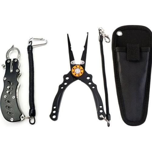 Aluminum alloy Lure pliers multifunctional fishing pliers high hardness tungsten steel slicing fishing shears fishing grip